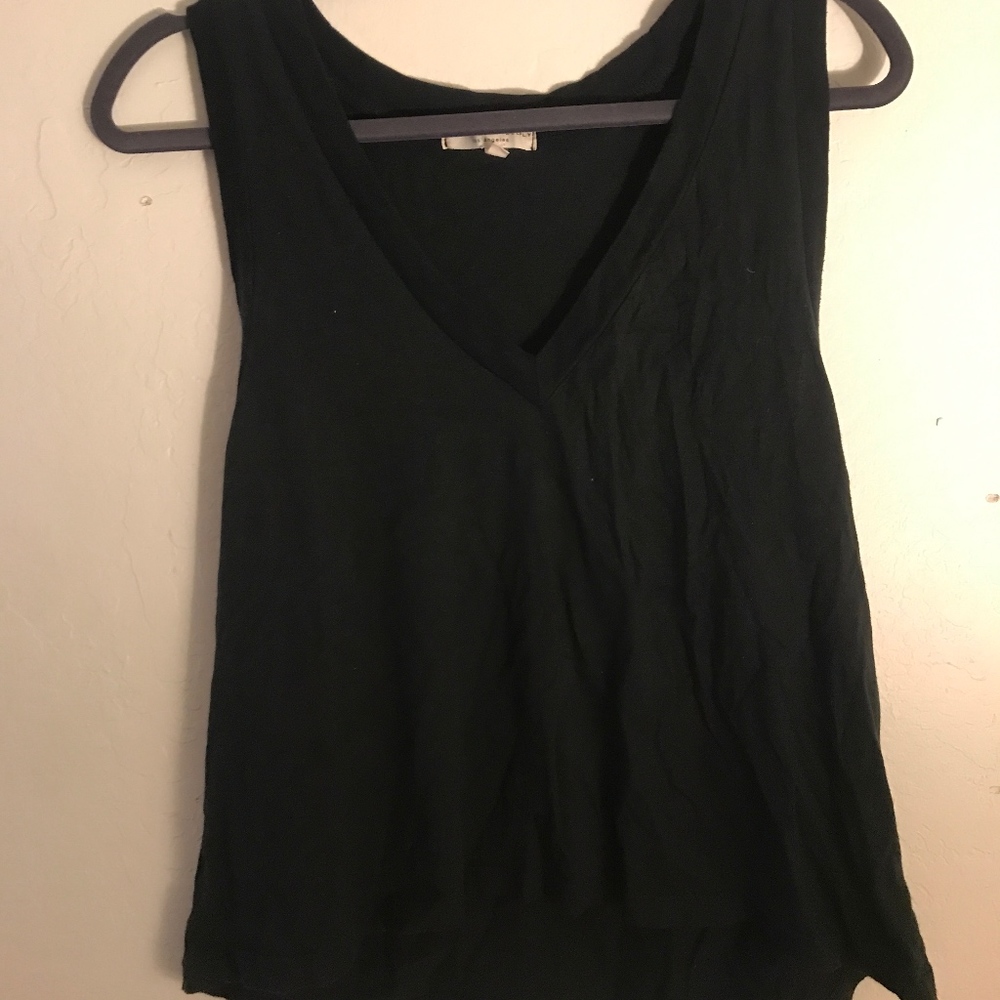 Black V-Neck Tank Top